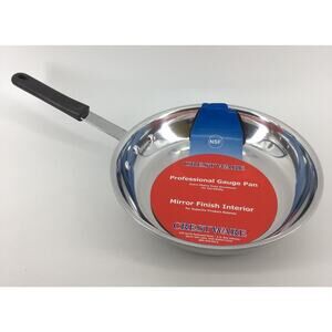 Crestware Polished Aluminum Riveted Handle Frying Pan Stay Cool Handle 12" EUC